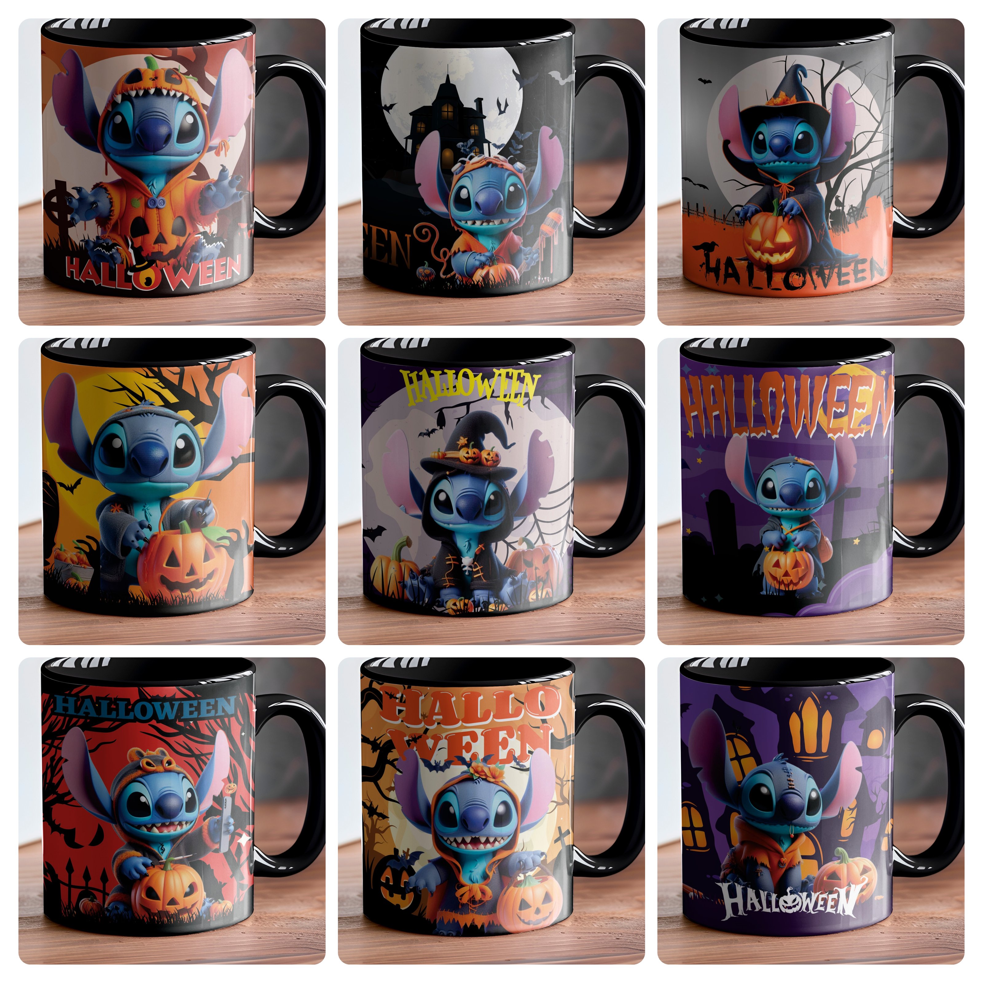 10 Artes para Halloween Stitch e Outros Arquivo em Jpg  1