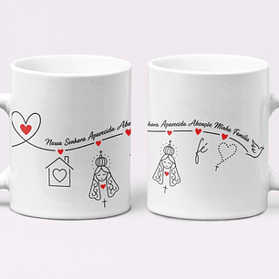 Artes Caneca Nossa senhora aparecida abençõe a nossa Familia Arquivo em Jpg