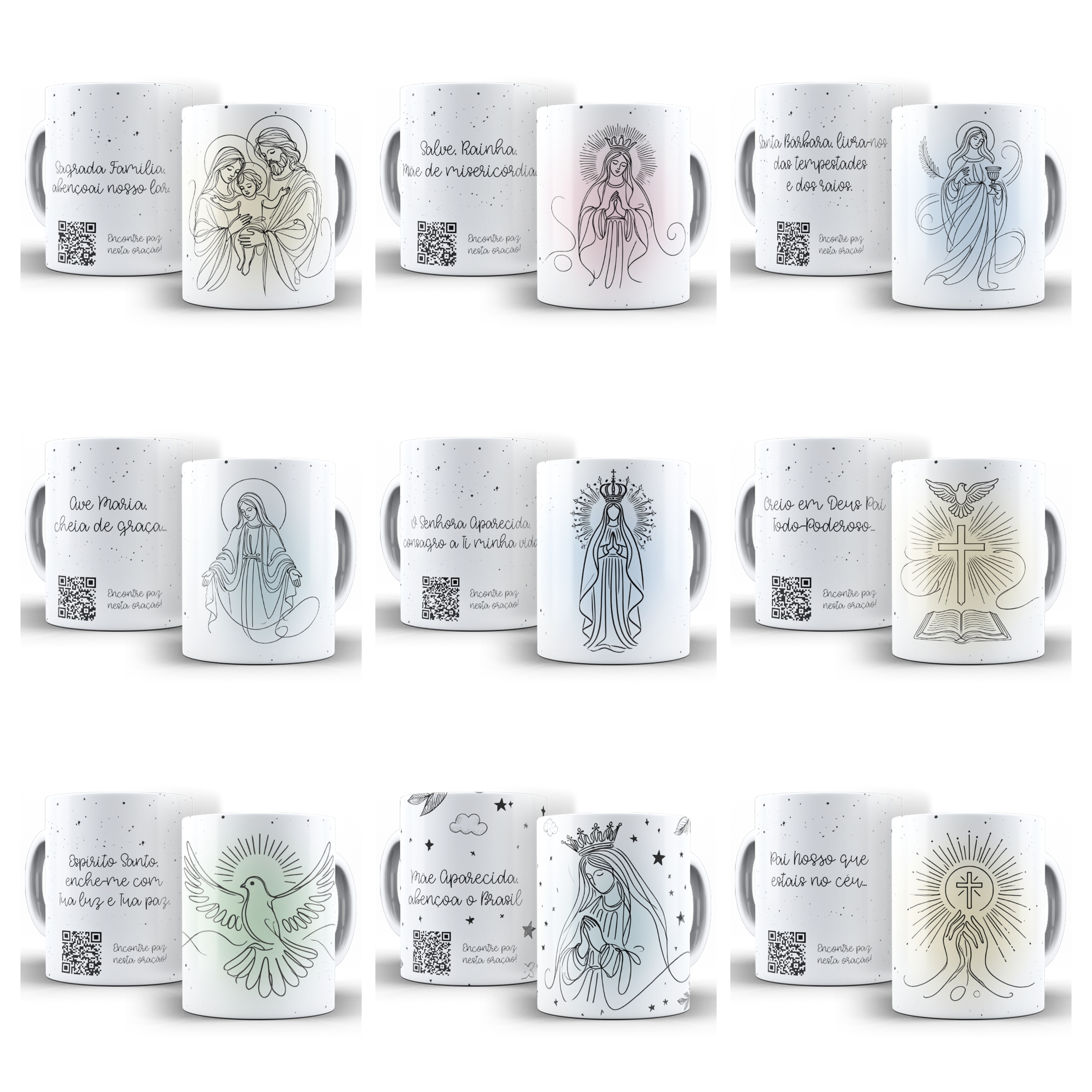 18 Artes para Caneca Religiosa Religião Cristã Arquivo Editável  1