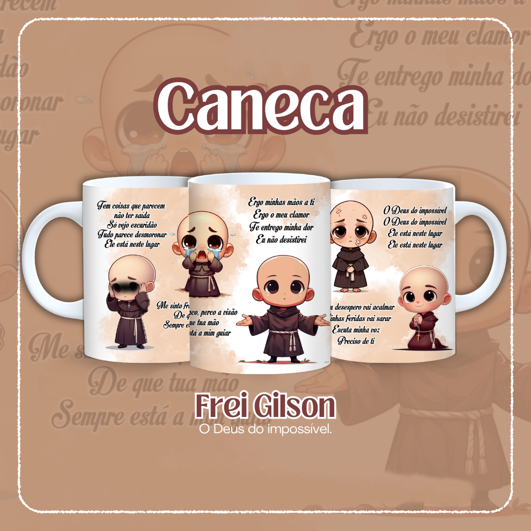 Artes Caneca O Deus do impossível Arquivo em Jpg 1