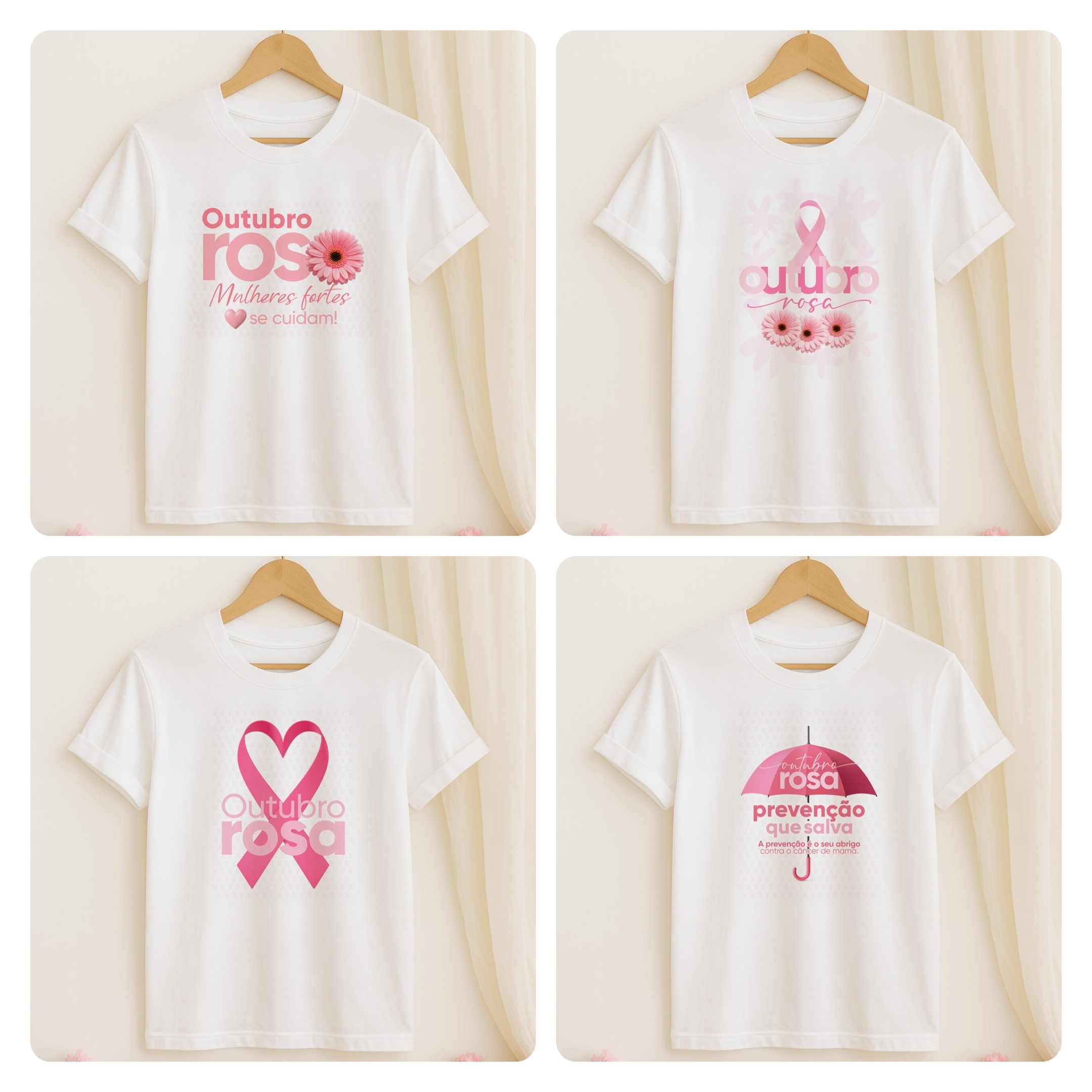 30 Artes para Caneca e Camisa Outubro Rosa Arquivo Editável 4