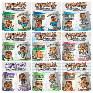 44 Artes para Caneca Capivaras Dia dos Professores Arquivo em Jpg 