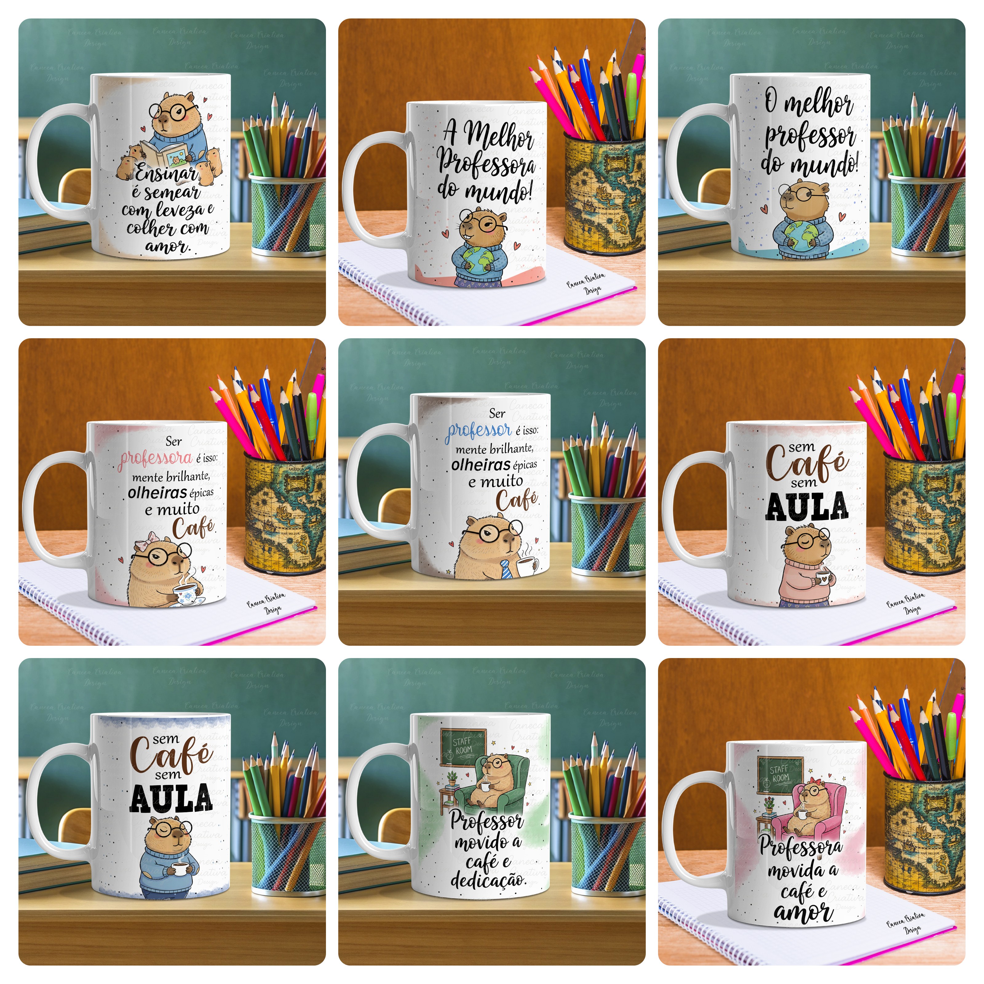 44 Artes para Caneca Capivaras Dia dos Professores Arquivo em Jpg  5
