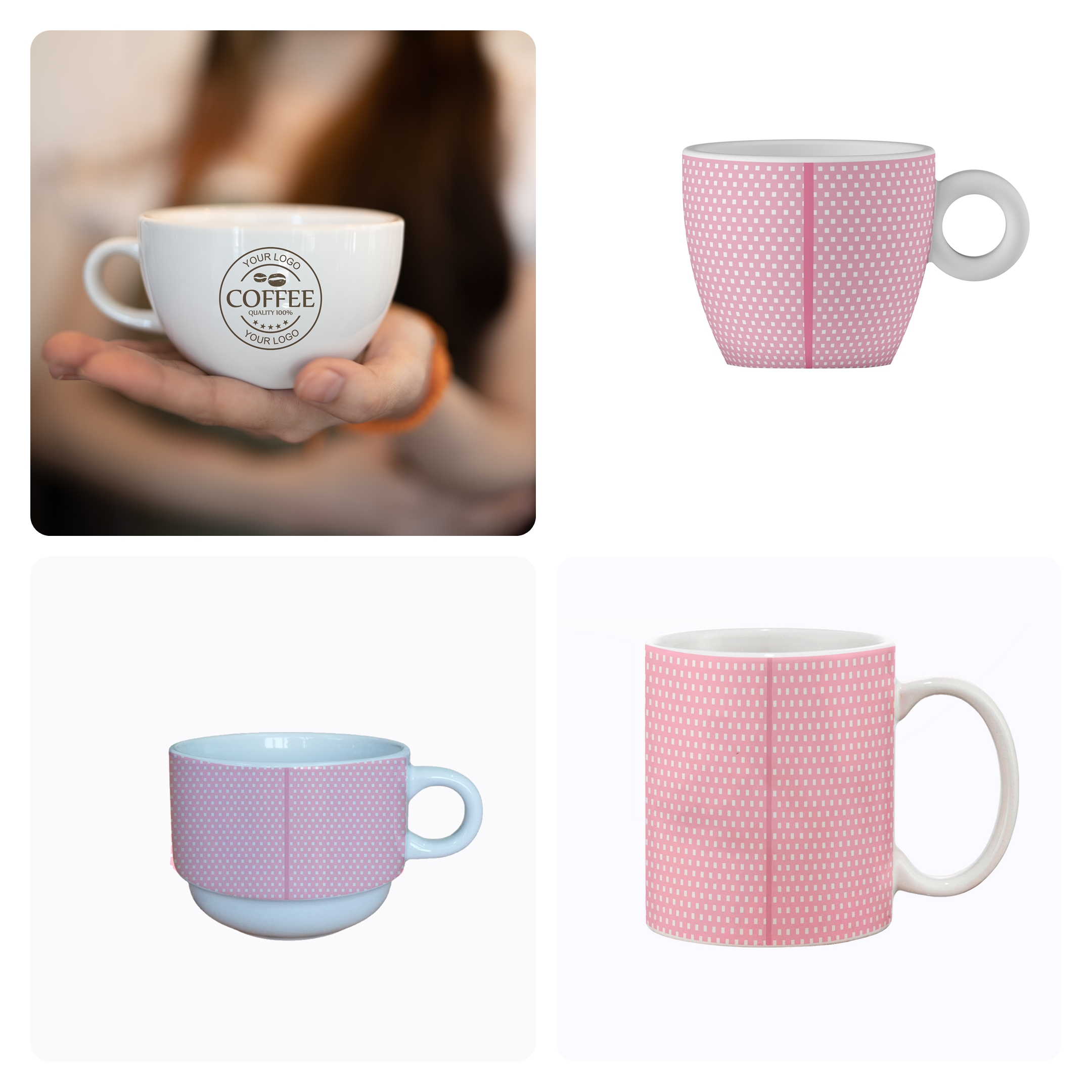 Arquivo Mockups Xicara e Torre de Xícara Editável  4