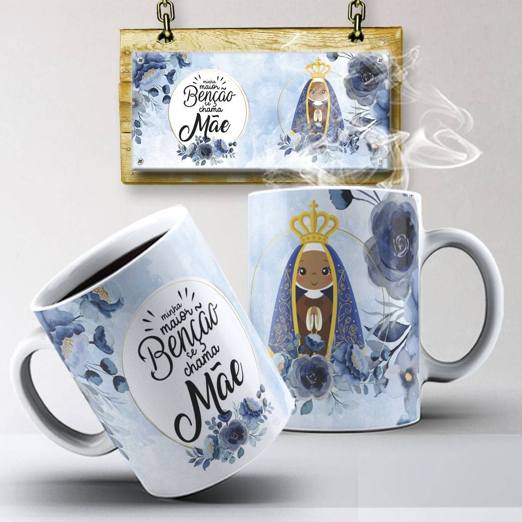Artes Caneca Minha Maior Benção se Chama Mãe Nossa Senhora Aparecida Arquivo em Jpg 1