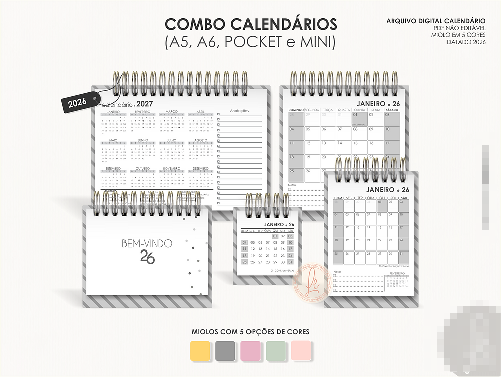 Agendas Encadernação 2026 Completo +  Atualizações Inclusa 9