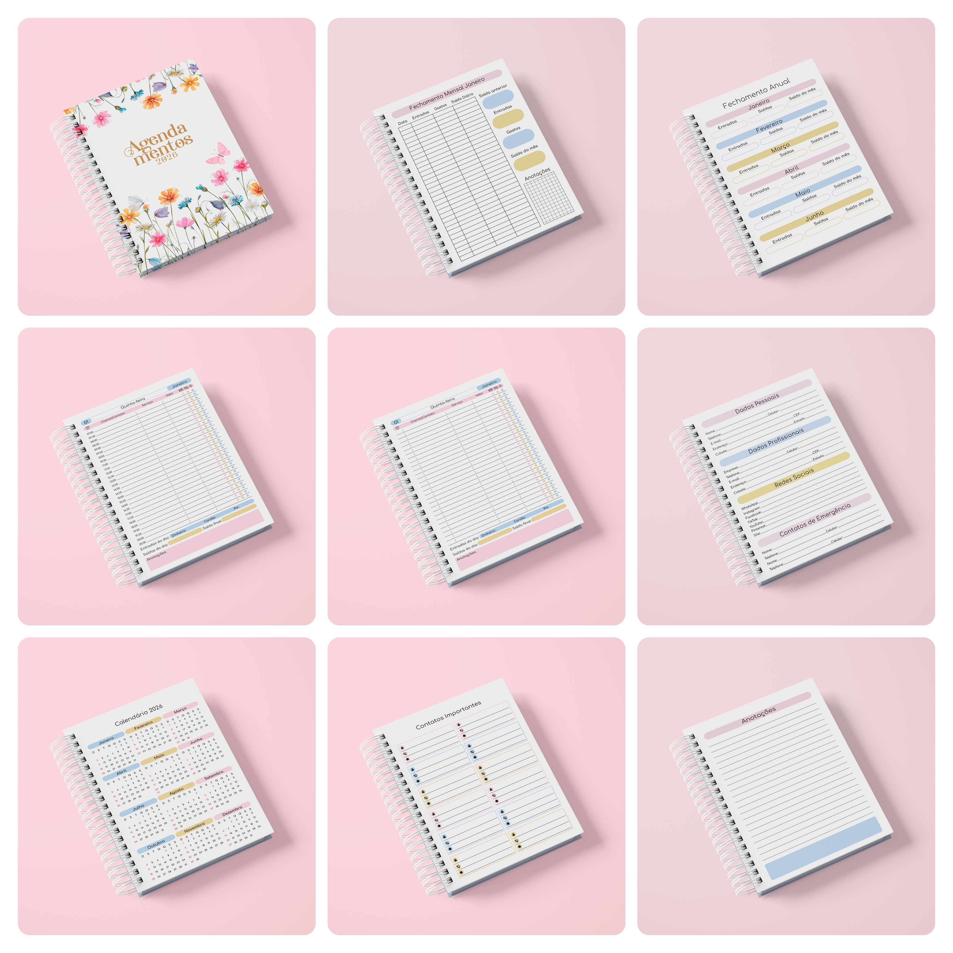 Agendas Encadernação 2026 Completo +  Atualizações Inclusa 23