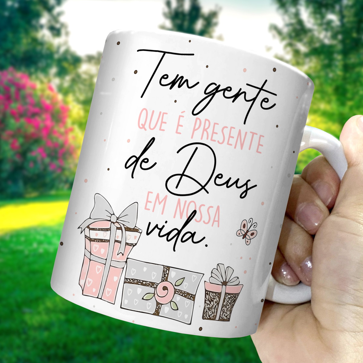 Arte Caneca Para Alguém muito especial - Tem gente que é presente de Deus Arquivo em Png 3