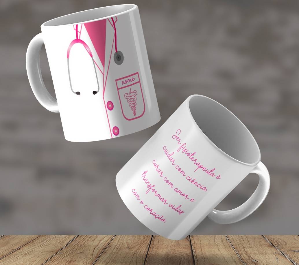 2 Artes para Caneca Fisioterapeuta Fisioterapia Arquivo Editável  1