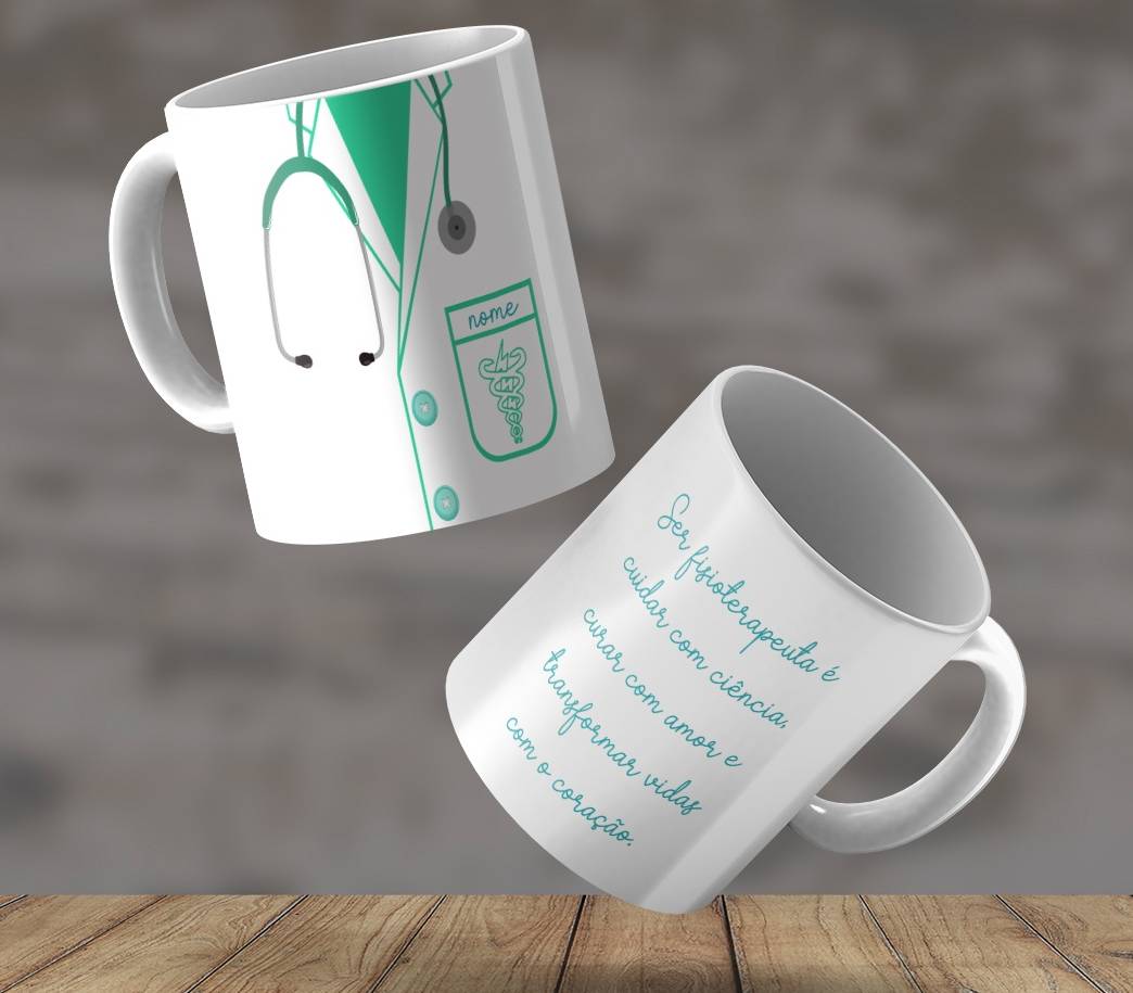 2 Artes para Caneca Fisioterapeuta Fisioterapia Arquivo Editável  2