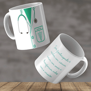 2 Artes para Caneca Fisioterapeuta Fisioterapia Arquivo Editável 