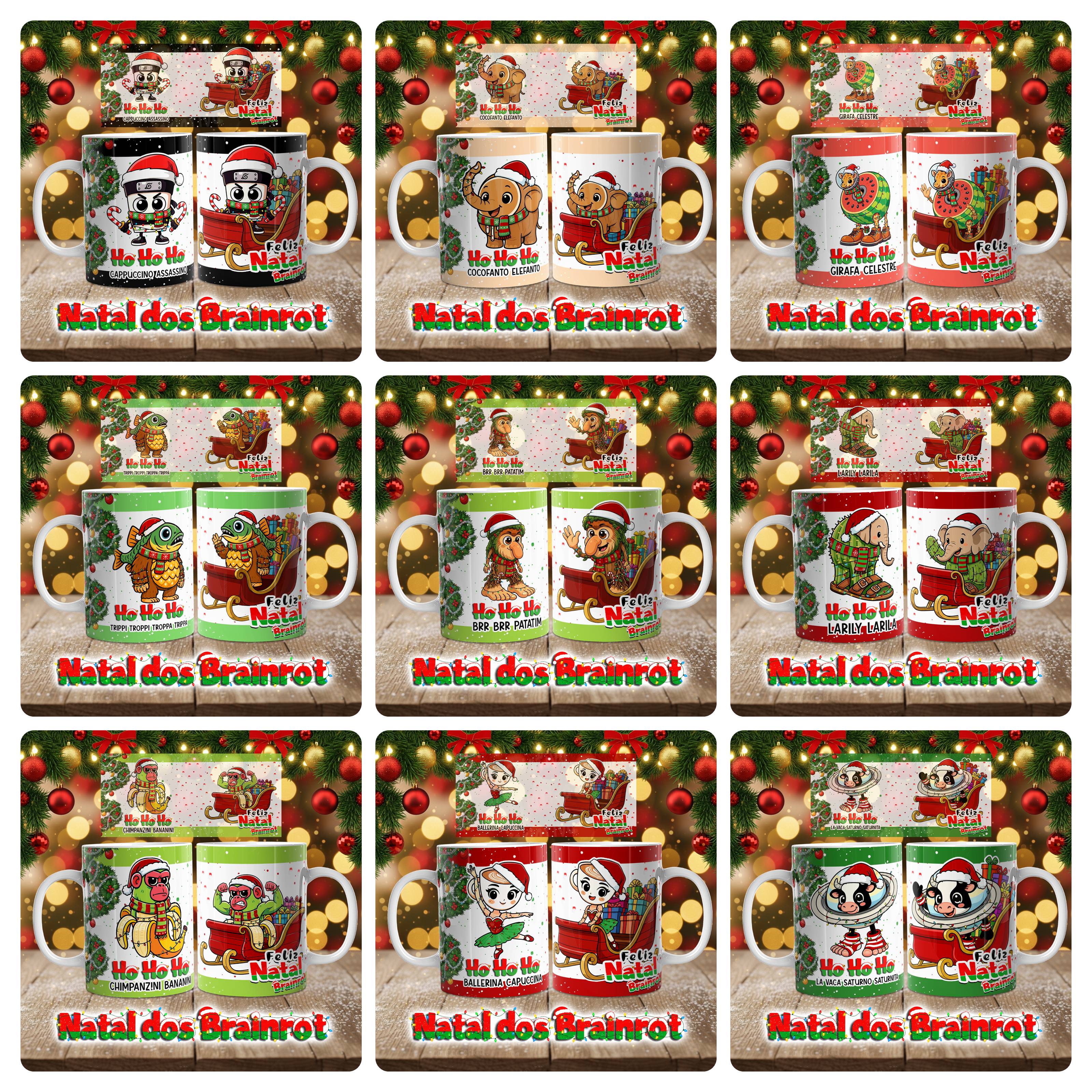 28 Artes para Caneca O Natal dos Brainrots Arquivo em Png  1