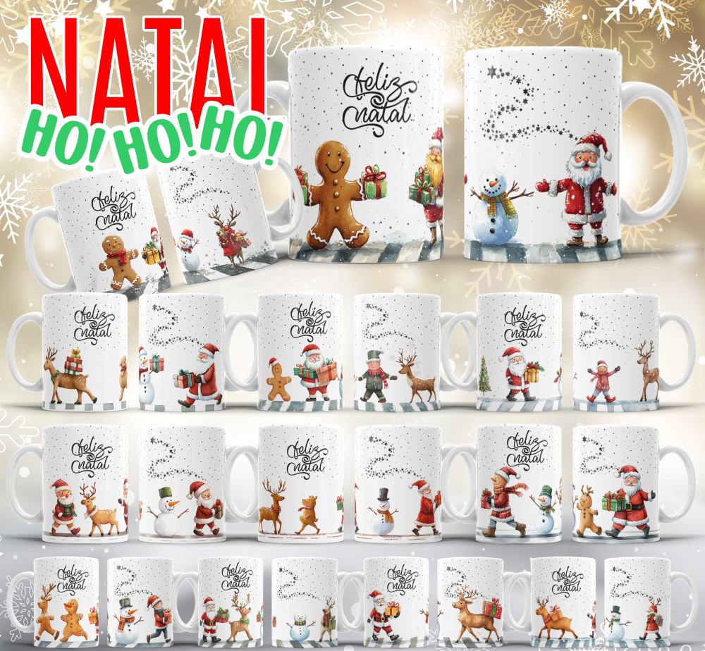 23 Artes para Caneca Natal Hohoho Arquivo Editável 1
