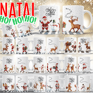 23 Artes para Caneca Natal Hohoho Arquivo Editável