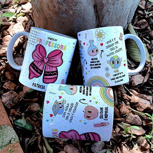 5 Artes para Caneca Mapa mental Professor Arquivo Editável 