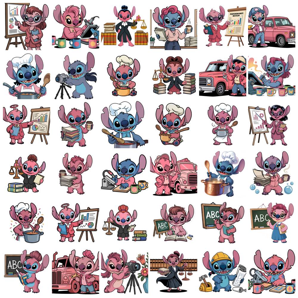 Kit Digital Stitch Profissões Vol. 1 em Png  7