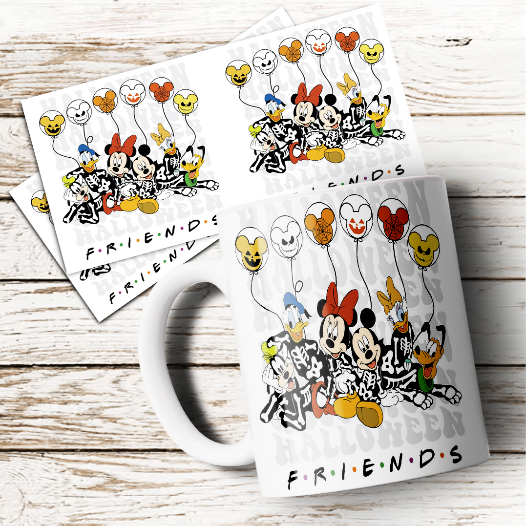 8 Artes para Caneca Halloween Personagens Arquivo em Jpg 7