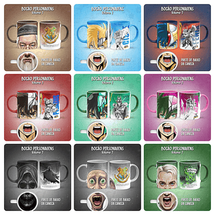 14 Artes para Caneca Bocão Personagens Vol 7 Arquivo em Jpg 