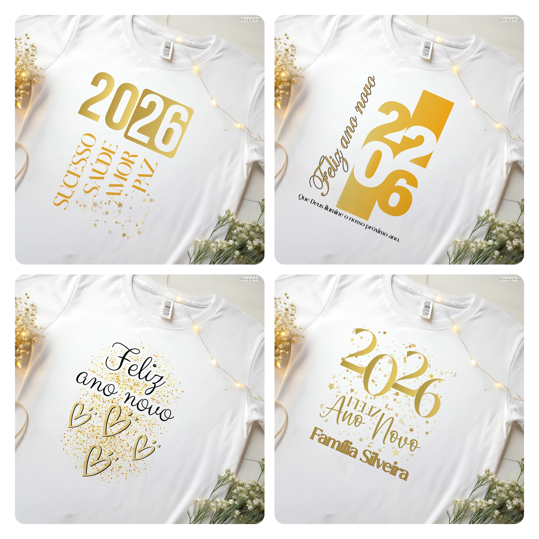 14 Artes para Camisa e Body Ano Novo 2026 Arquivo Editável 2