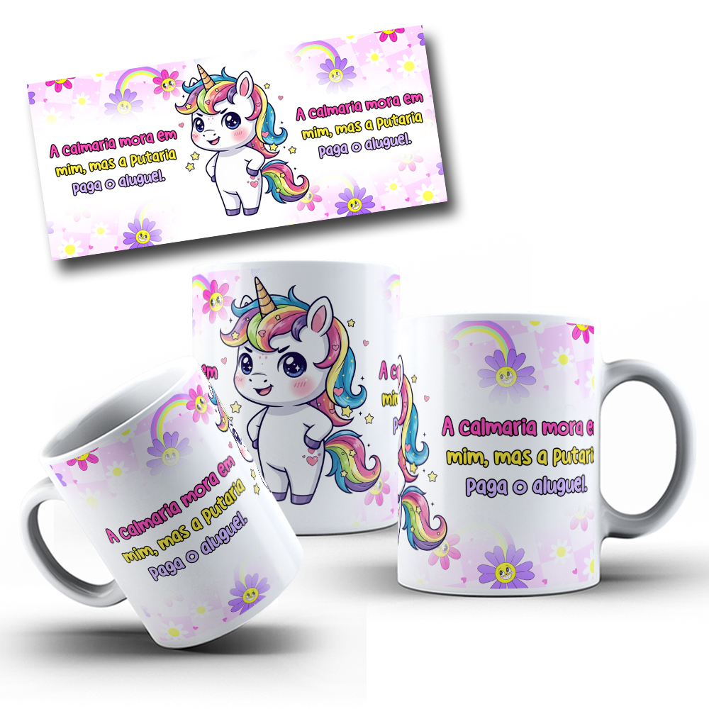 10 Artes para Caneca Unicornio Debochado Arquivo em Jpg 4