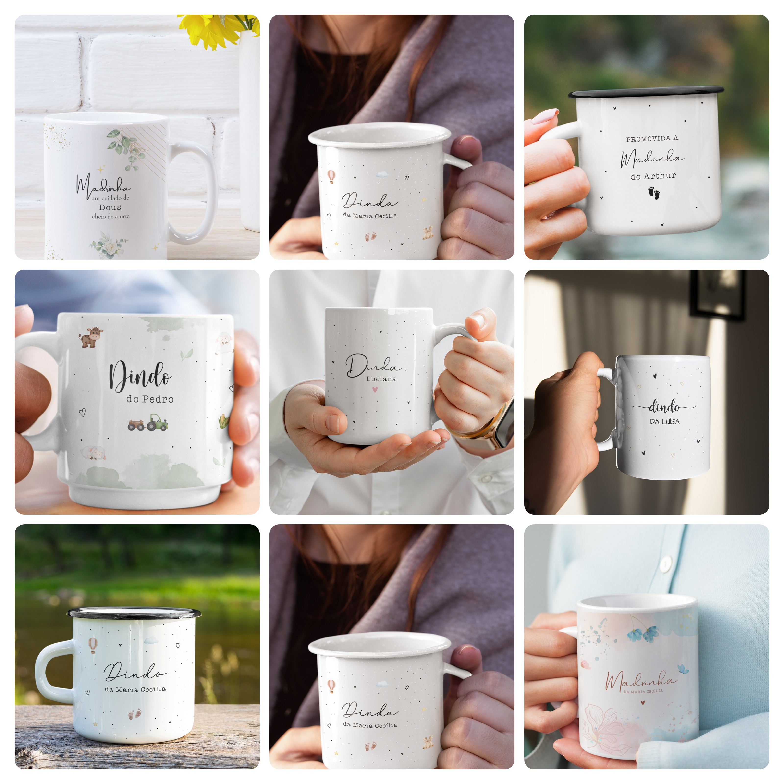 10 Artes para Caneca Dindas e Dindos Arquivo Editável  1