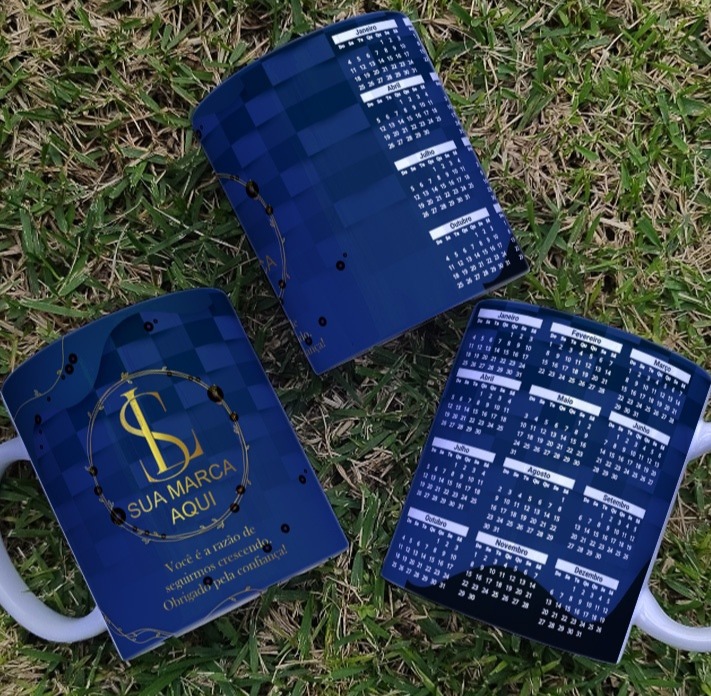 9 Artes para Calendário Caneca Empresa Arquivo Editável 8