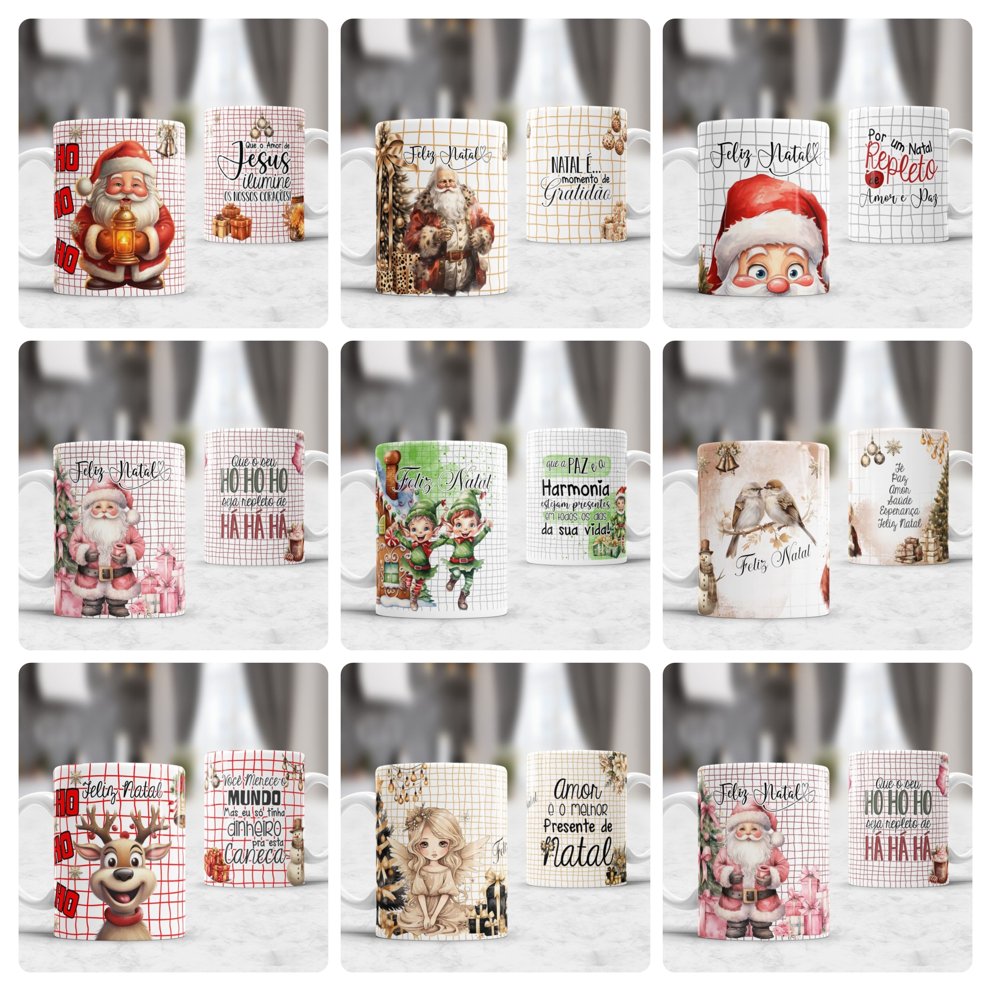 16 Artes para Caneca e Camisa De Natal Arquivo Editável  1