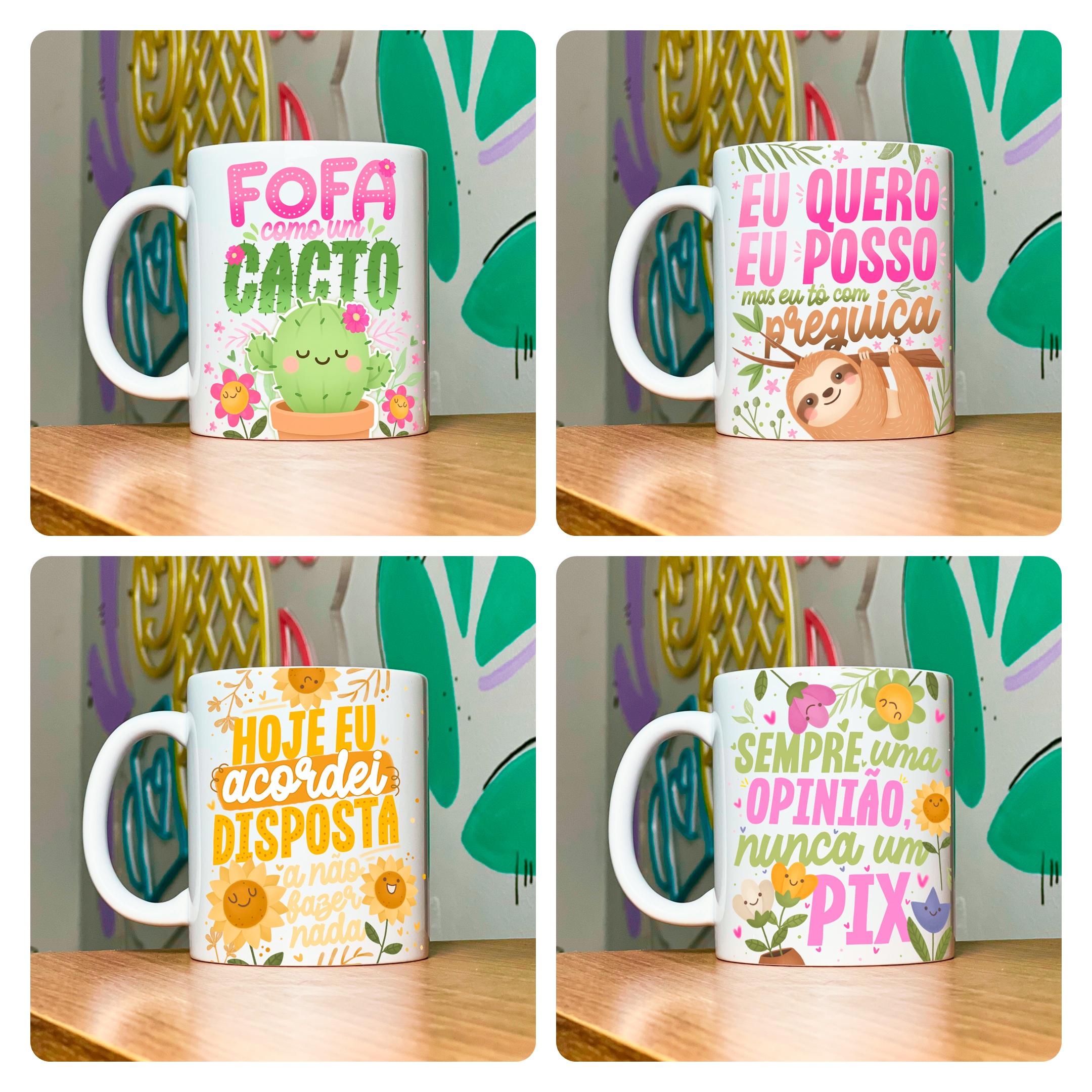15 Artes para Caneca Frases Vibes Vol.4 Arquivo em Png 6