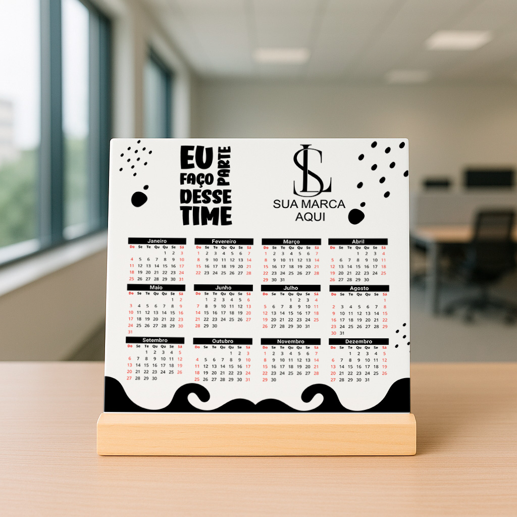 9 Artes para Azulejo Corporativo Calendário Arquivo editável  1
