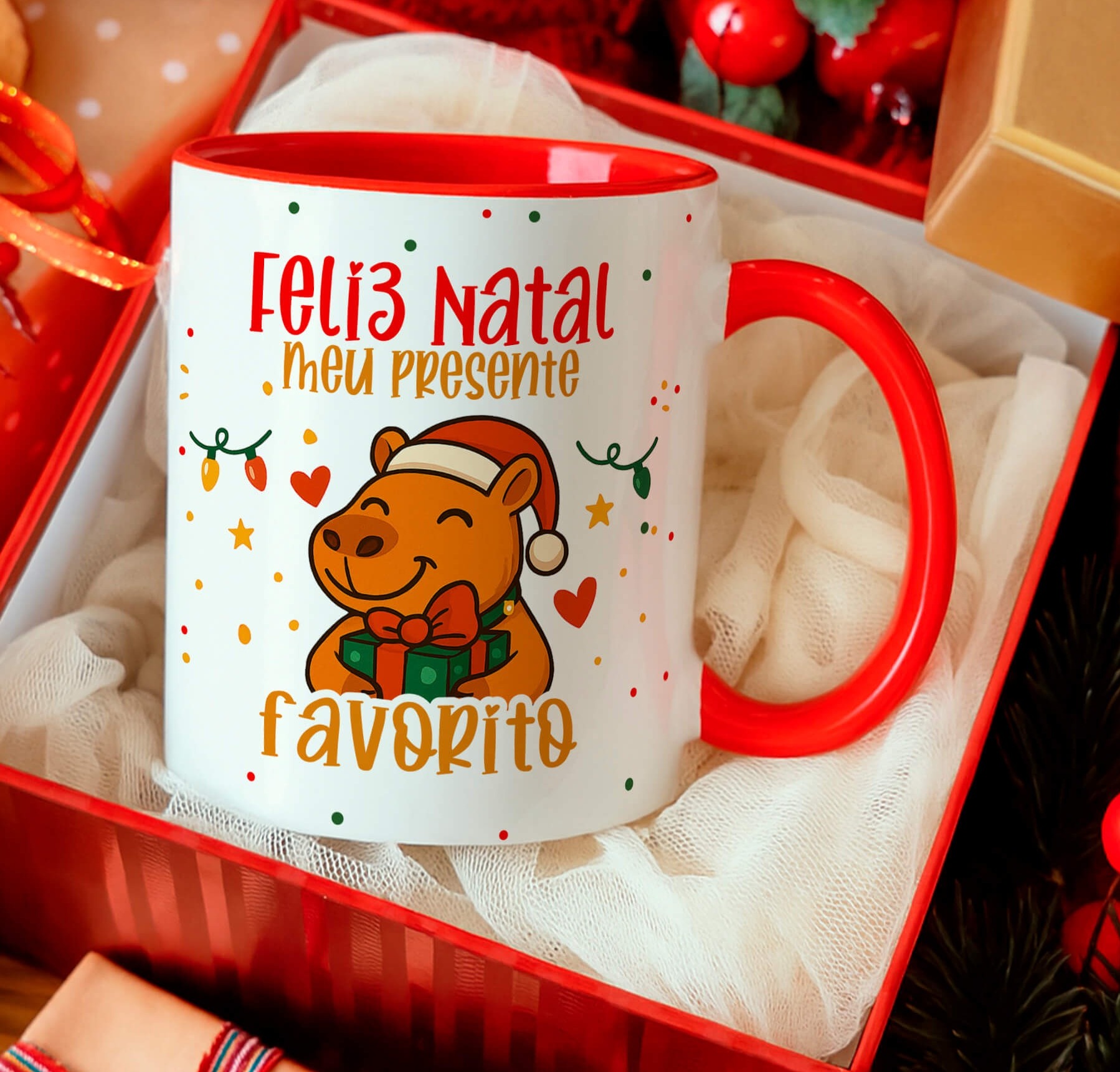 12 Artes para Caneca Capivara Natalina Arquivo Editável  1