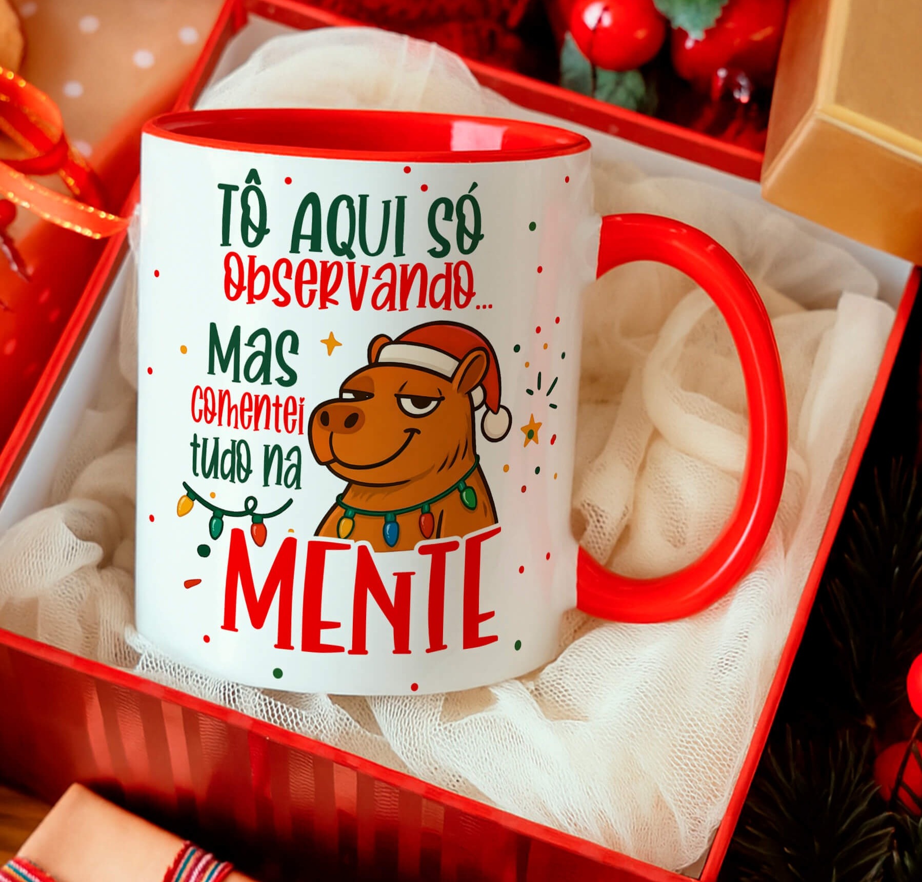 12 Artes para Caneca Capivara Natalina Arquivo Editável  2