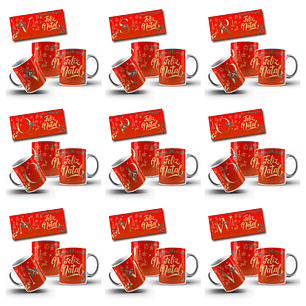 26 Artes para Caneca Alfabeto Natal Arquivo Editável