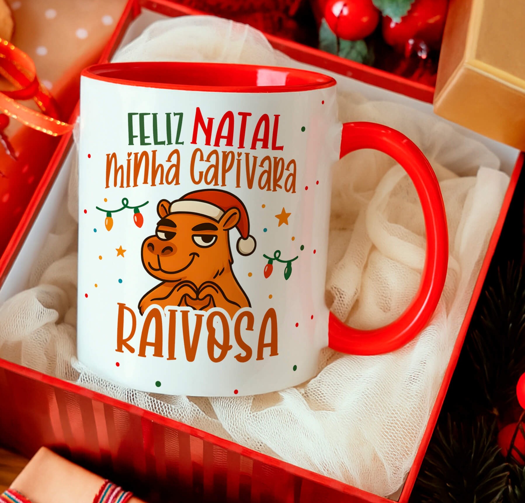 12 Artes para Caneca Capivara Natalina Arquivo Editável  3