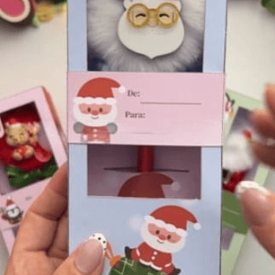 Arquivo Caixa Pompom Natal Arquivo em Pdf 