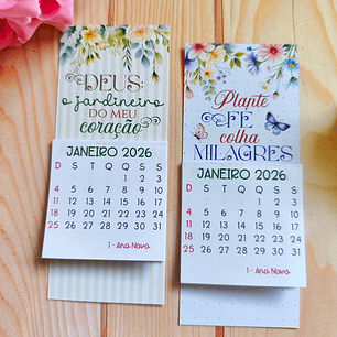 Arquivo Calendário Cristão Floral 2026 Arquivo em Jpg