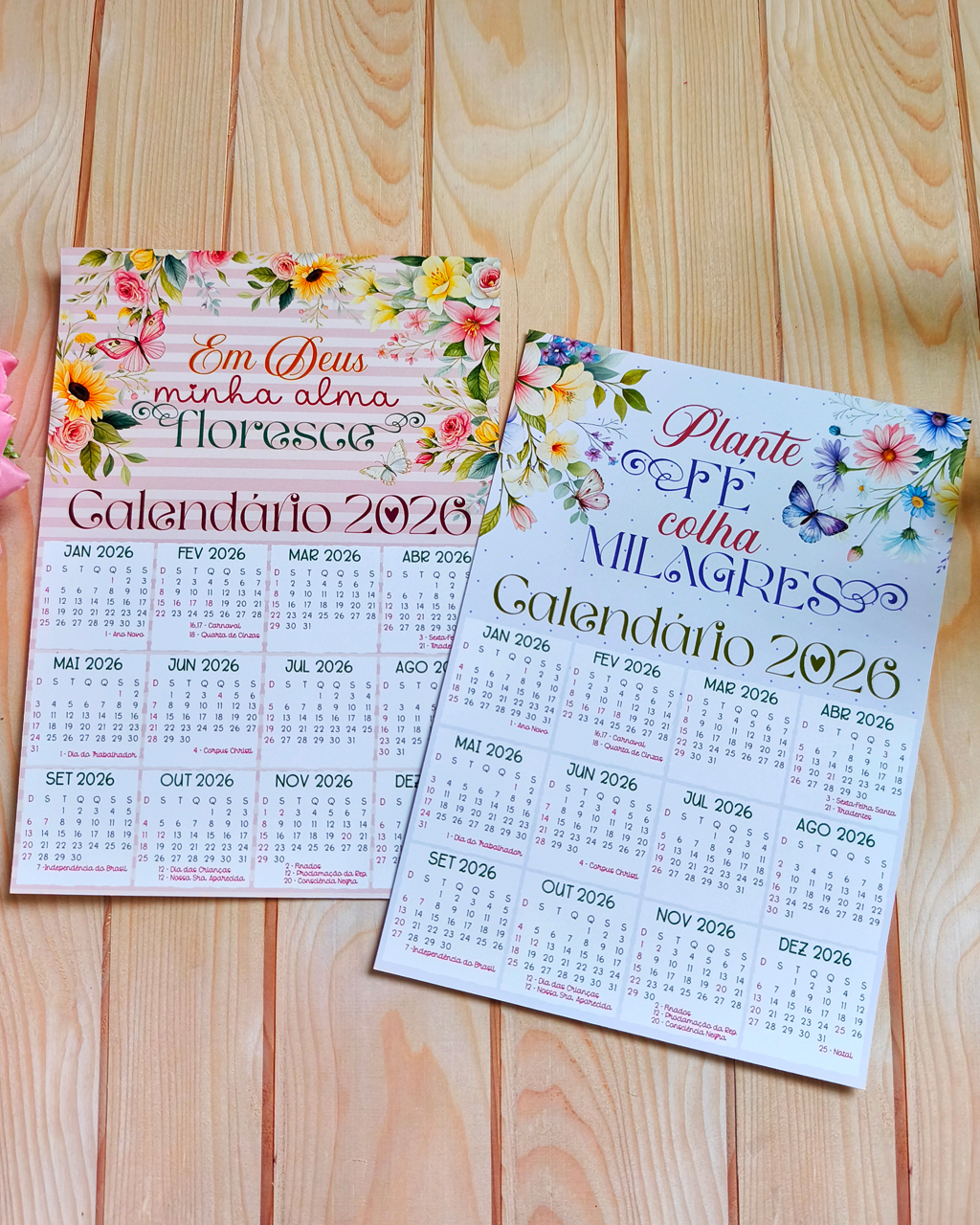 Arquivo Calendário Cristão Floral 2026 Arquivo em Jpg 3