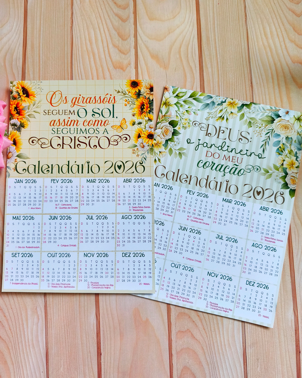 Arquivo Calendário Cristão Floral 2026 Arquivo em Jpg 4