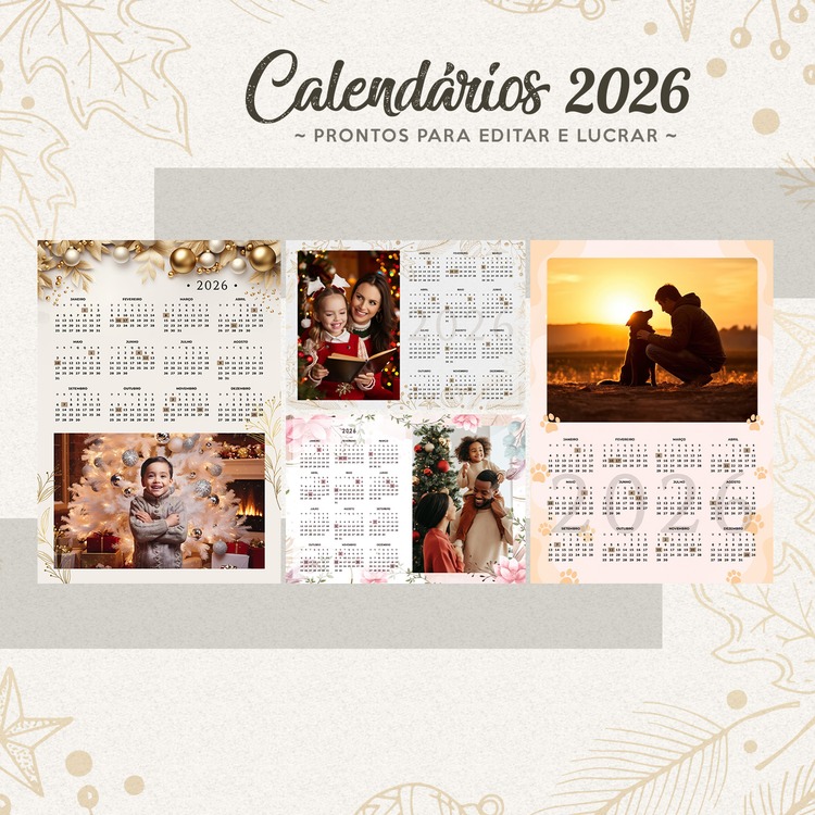 30 Artes para Calendarios Com Foto 2026 Arquivo em Png  1