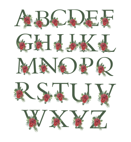 Kit Alfabeto Natalino Clean Arquivo em Png 4