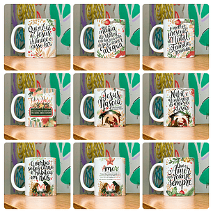 35 Artes para Caneca e Azulejo Natal Arquivo em Png