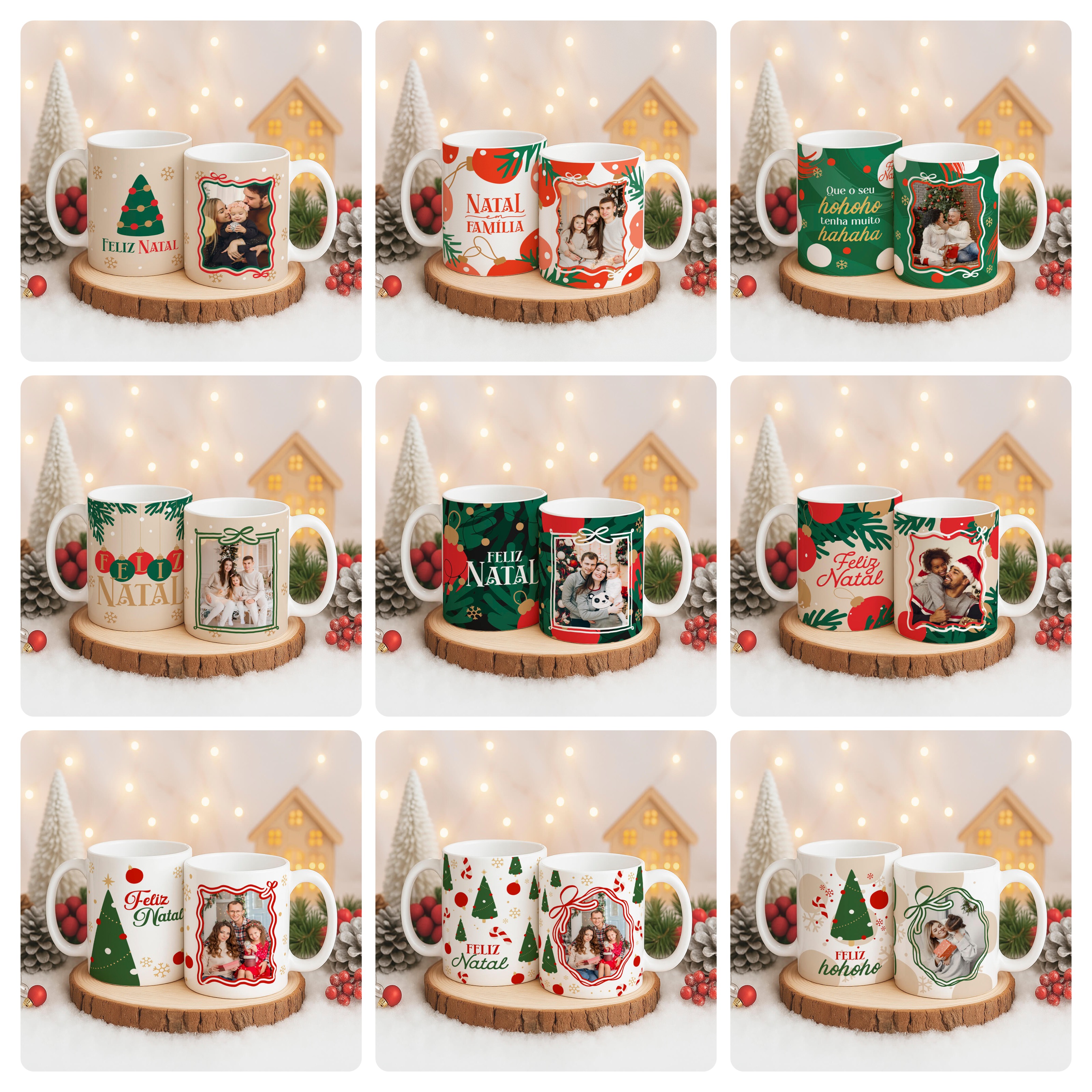 72 Artes para Caneca Camisa e Azulejo Natal Com Foto Arquivo Editável 6