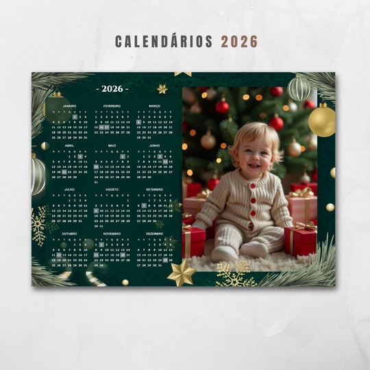 30 Artes para Calendarios Com Foto 2026 Arquivo em Png  9