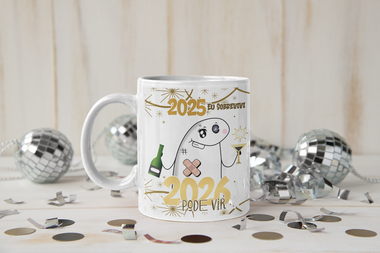 25 Artes Caneca Ano Novo Calendário 2026 Arquivo Editável  1