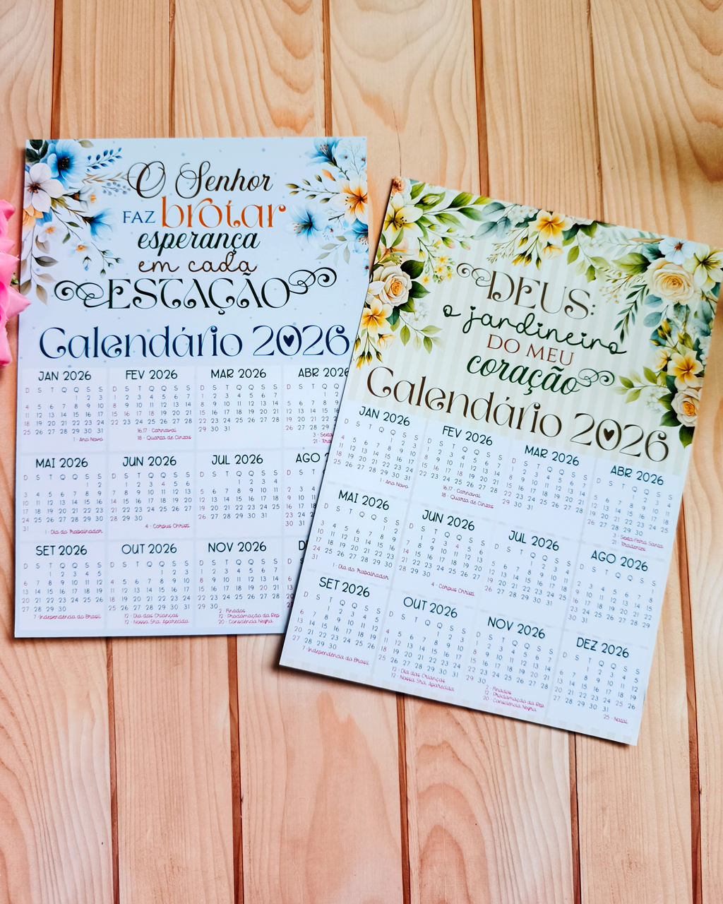 Arquivo Calendário Cristão Floral 2026 Arquivo em Jpg 7