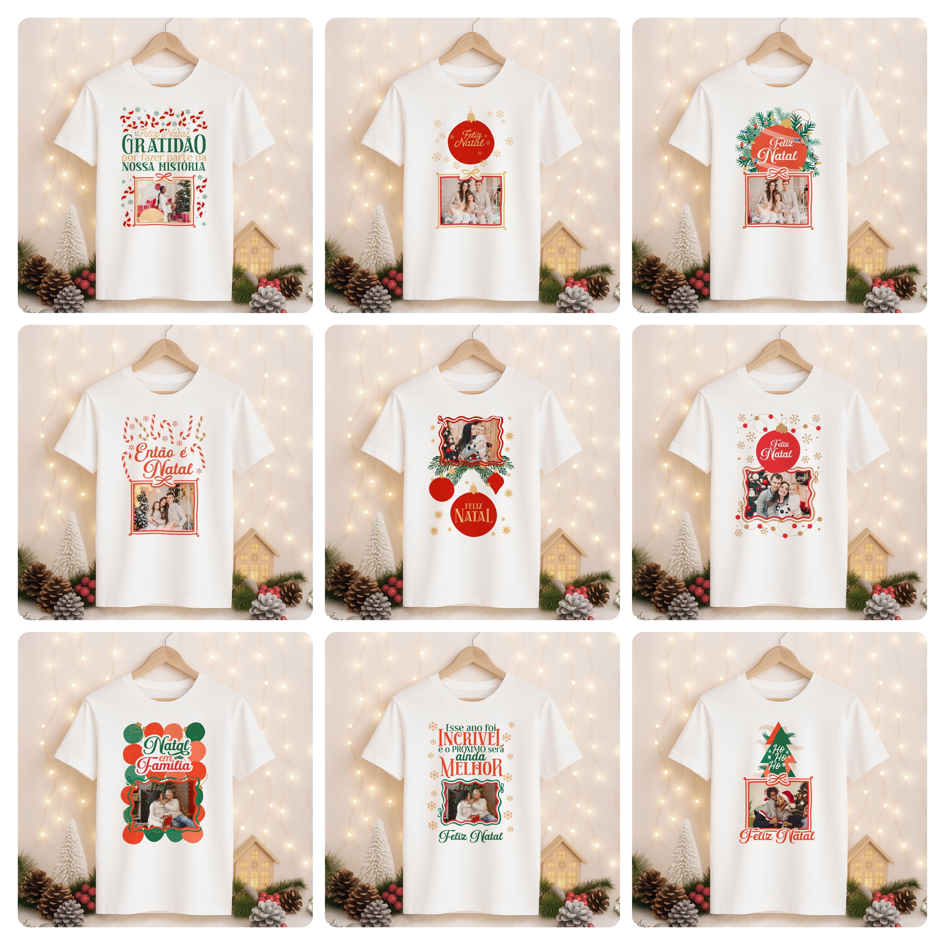 72 Artes para Caneca Camisa e Azulejo Natal Com Foto Arquivo Editável 8