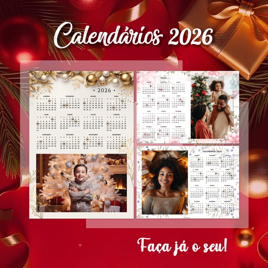 30 Artes para Calendarios Com Foto 2026 Arquivo em Png  13
