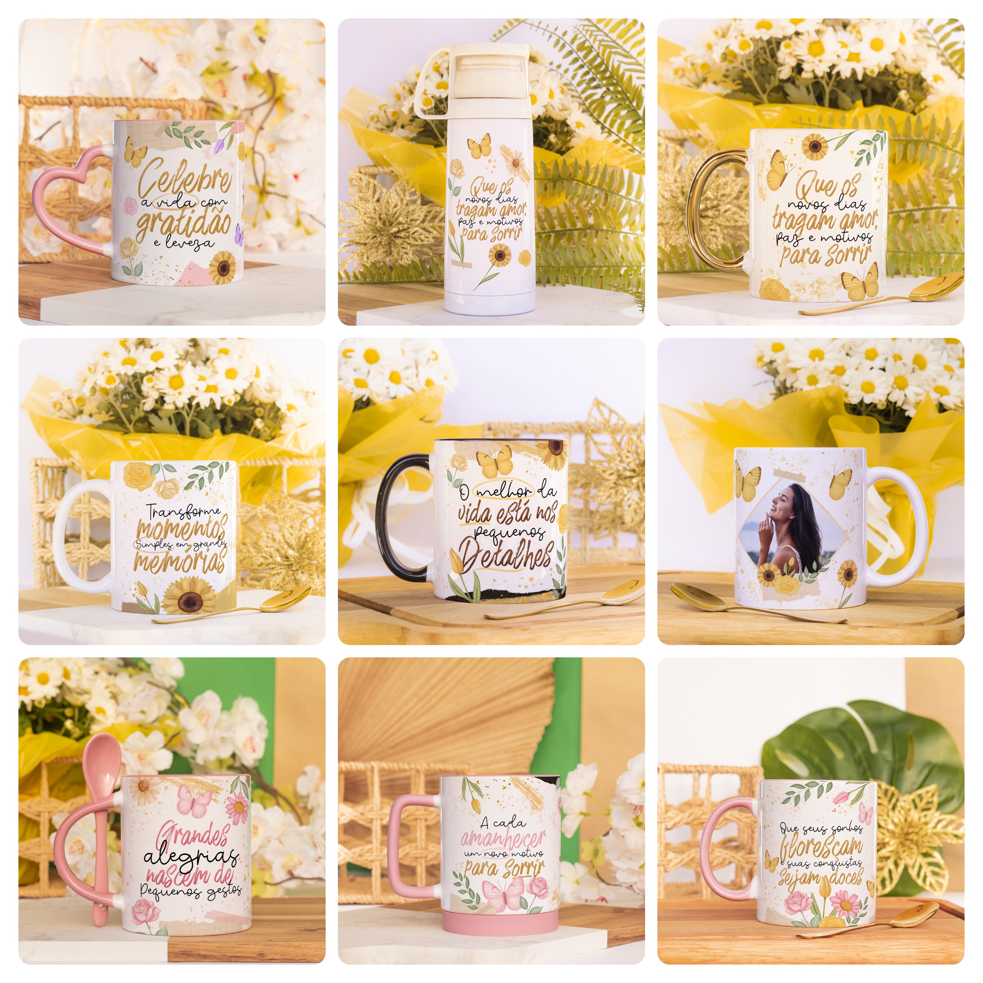 20 Artes para Caneca Floresça Frases Motivacionais Arquivo em Png   1