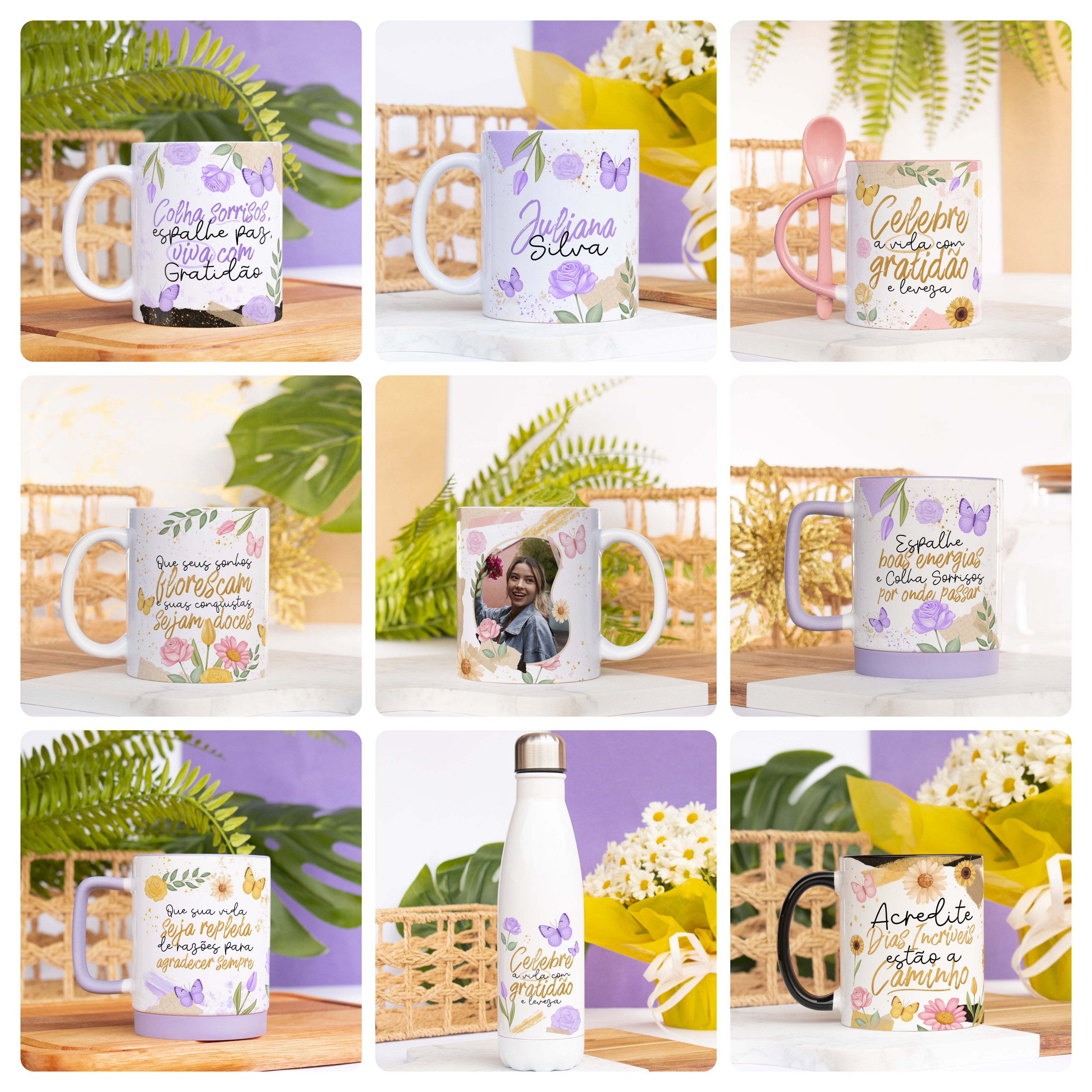 20 Artes para Caneca Floresça Frases Motivacionais Arquivo em Png   2