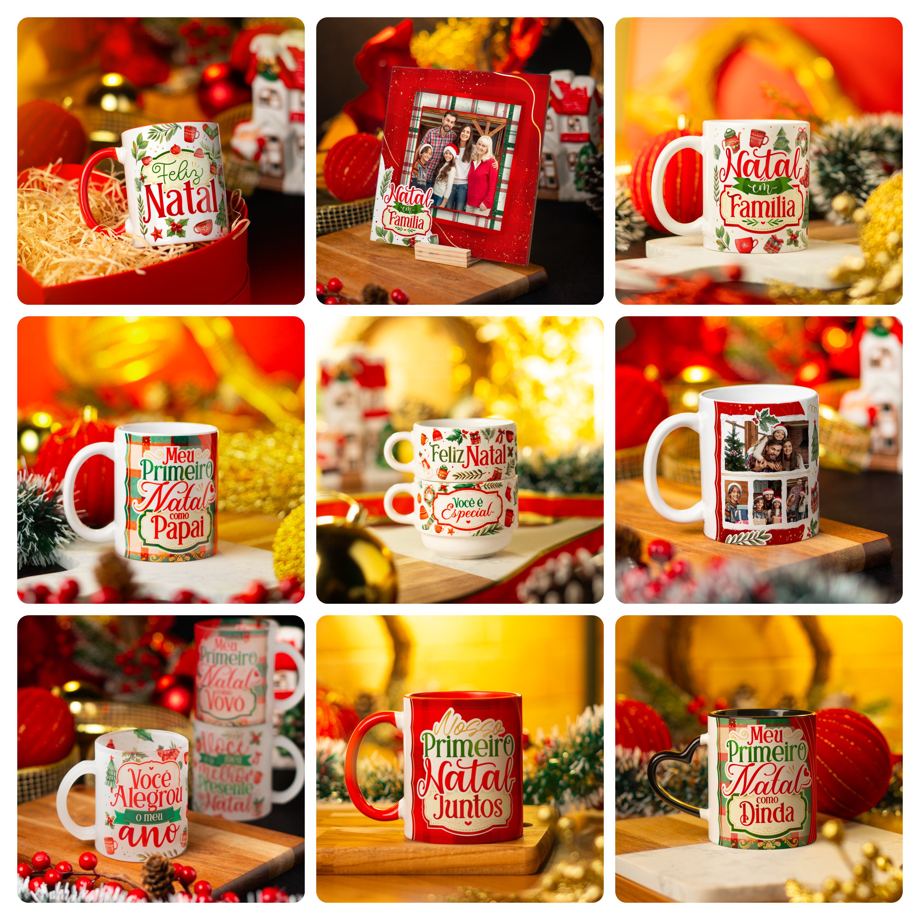 39 Artes para Caneca e Azulejo Natal Papai Noel Arquivo em Png  2