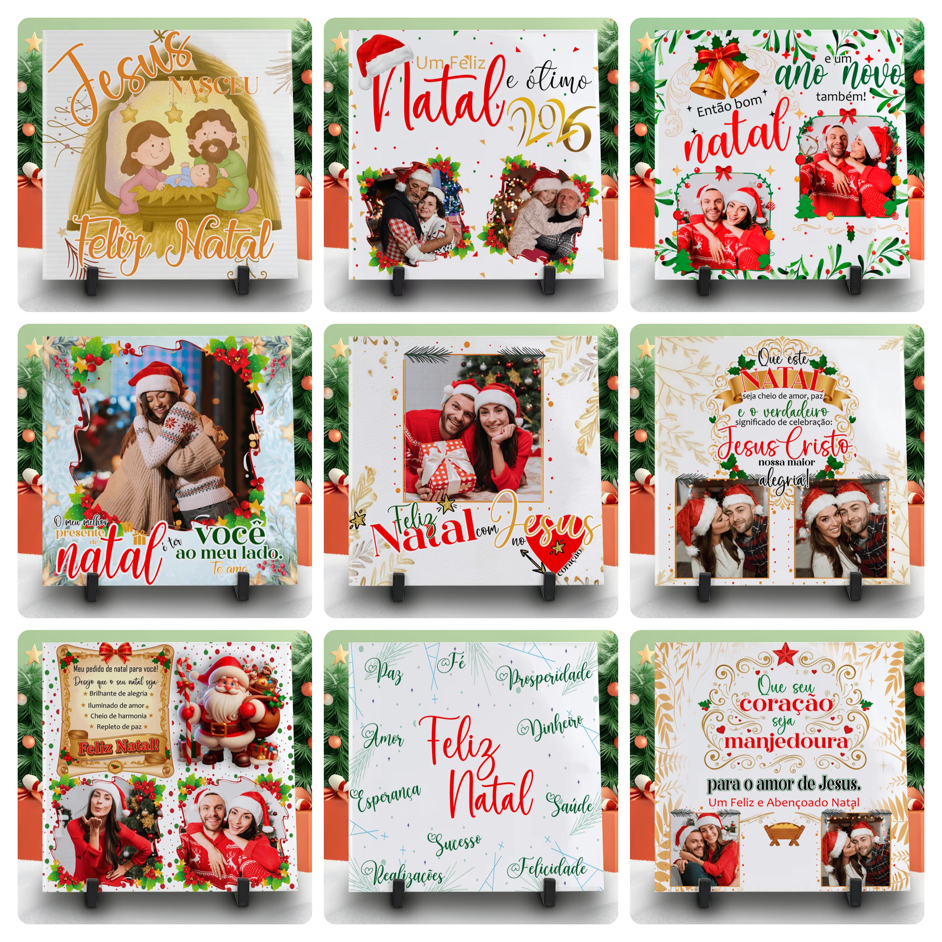 48 Artes para Body, Camisa e Azulejo Natal Familia Papai Noel Editável 2